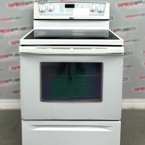 Used Whirlpool 30” Freestanding Glass Top Stove WERP4120SQ0 For Sale