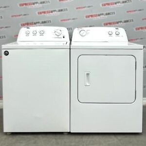 Used Inglis Top Load 27” Washer and 29” Electric Dryer Side-by-Side Set ITW4880HW0 YIED4771EW0 For Sale