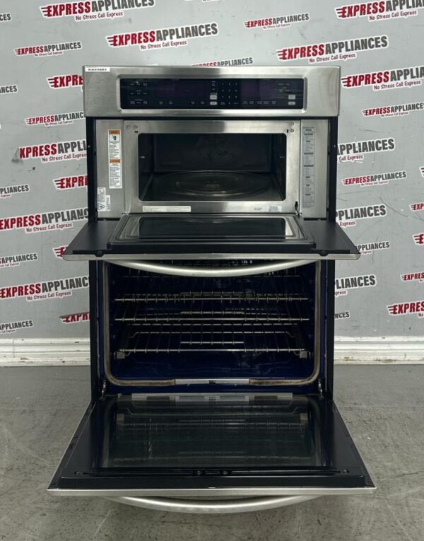 Used KitchenAid 30” Combo Microwave Wall Oven KEMS308SSS05 For Sale