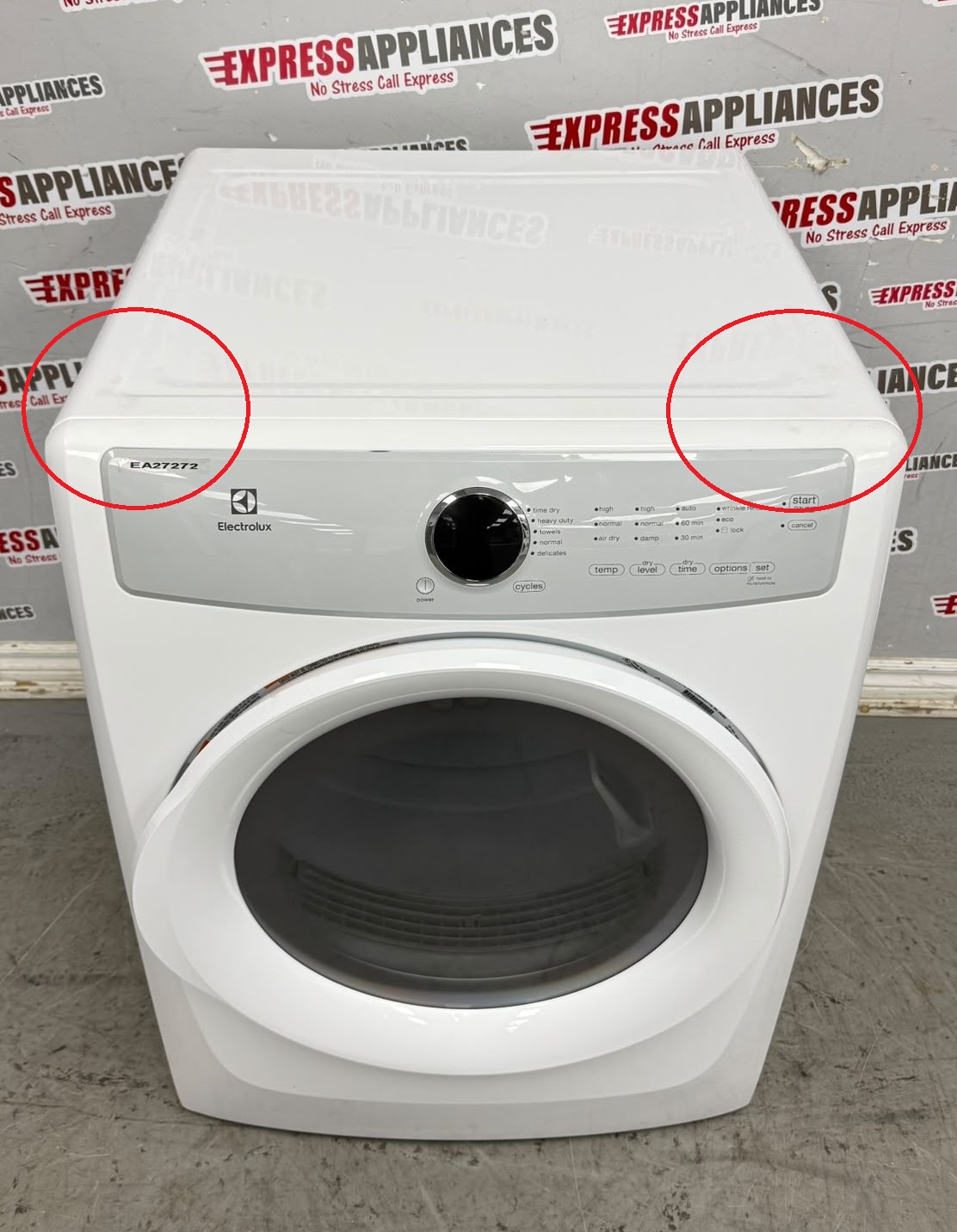 Used Electrolux 27” Electric Stackable Dryer EFDC317TIW2 For Sale Used Electrolux 27” Electric Stackable Dryer EFDC317TIW2 For Sale