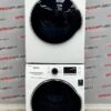 Used Samsung 24” Front Load Washer and Electric Dryer Stackable Set WW22K6800AW/A2 DV22K6800EW/AC For Sale
