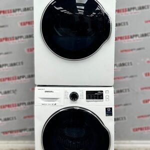 Used Samsung 24” Front Load Washer and Electric Dryer Stackable Set WW22K6800AW/A2 DV22K6800EW/AC For Sale Used Samsung 24” Front Load Washer and Electric Dryer Stackable Set WW22K6800AW/A2 DV22K6800EW/AC For Sale