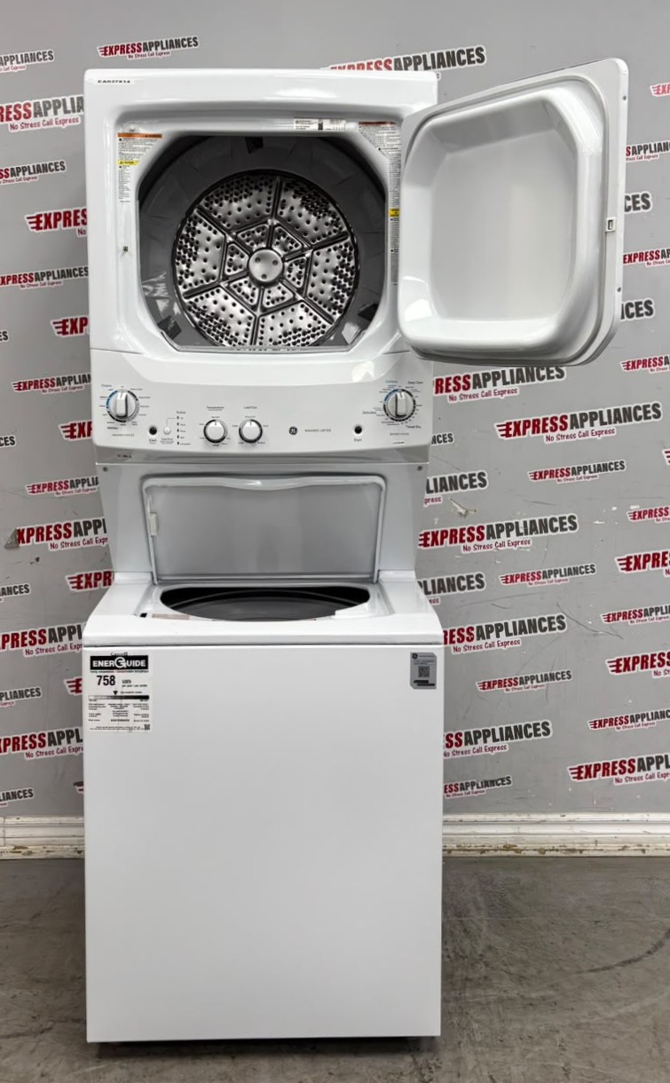 Open Box GE 27” Laundry Center Washer and Dryer GUV27ESMW0WW For Sale Open Box GE 27” Laundry Center Washer and Dryer GUV27ESMW0WW For Sale