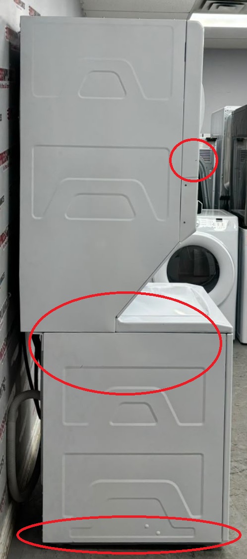 Open Box GE 27” Laundry Center Washer and Dryer GUV27ESMW0WW For Sale Open Box GE 27” Laundry Center Washer and Dryer GUV27ESMW0WW For Sale