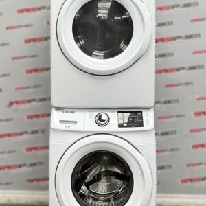 Used Samsung 27” Front Load Washer and Electric Dryer Stackable Set WF42H5000AW/A2 DV42H5000EW/AC For Sale Used Samsung 27” Front Load Washer and Electric Dryer Stackable Set WF42H5000AW/A2 DV42H5000EW/AC For Sale