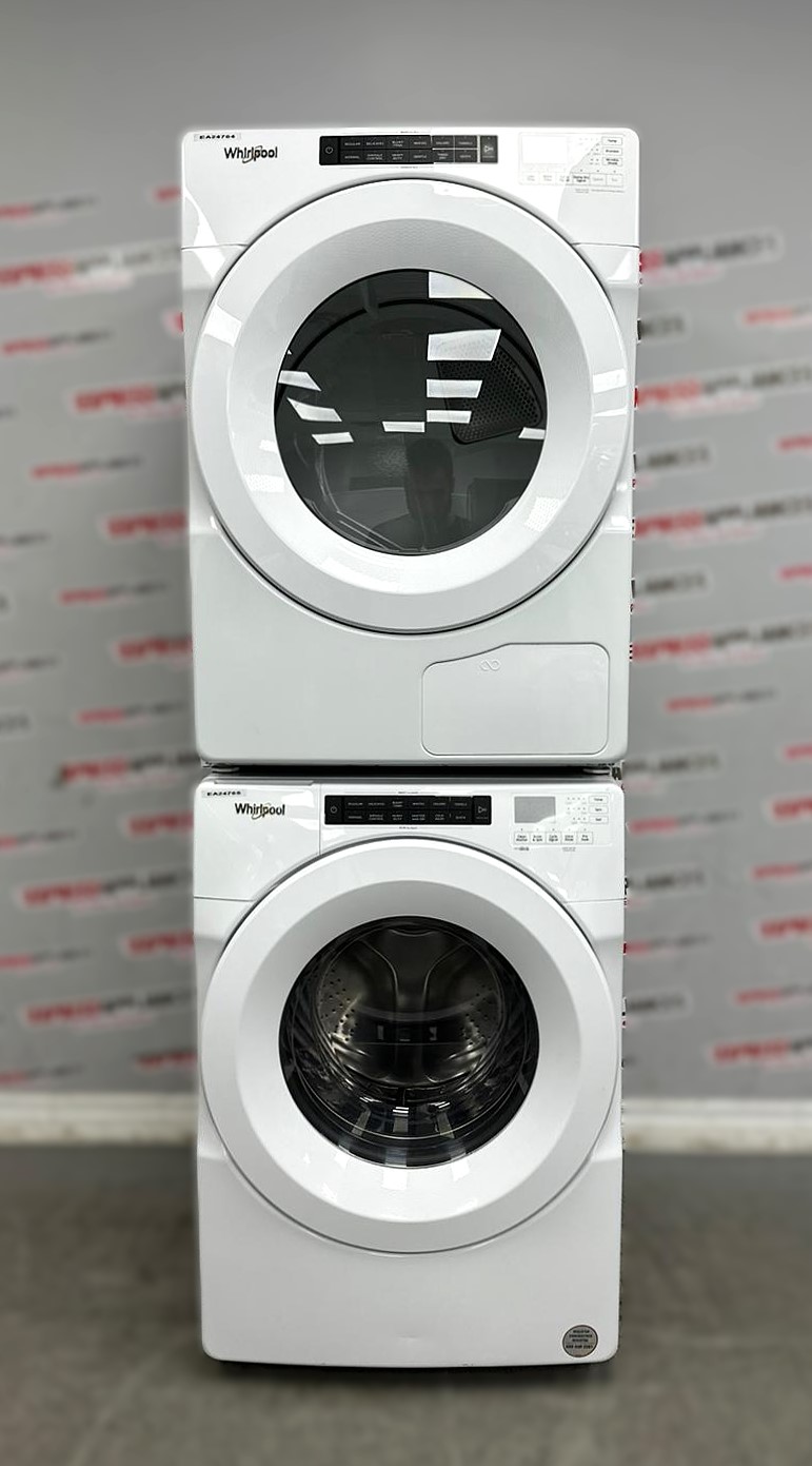 12/27 ゆうや様 1219d Used Whirlpool 27” Washer and Ventless Dryer Stackable Set