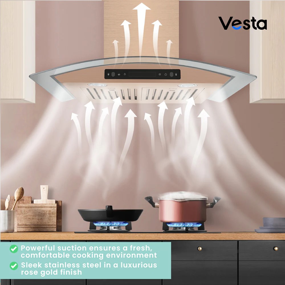New Vesta 36” Wall Mounted Range Hood VRH-AMSTERDAM-36GS For Sale