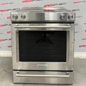 Used KitchenAid 30” Slide-In Glass Top Stove YKSEB900ESS3 For Sale