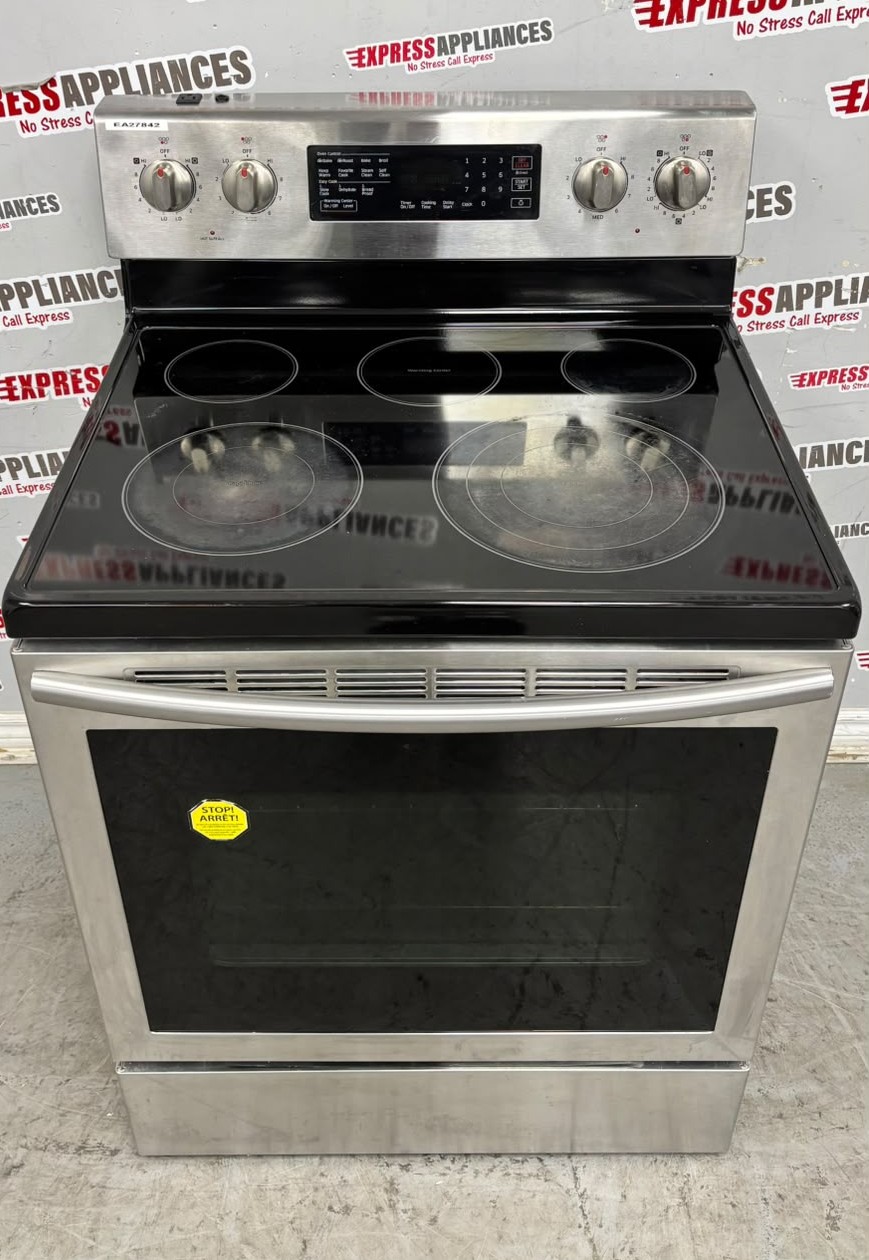 Used Samsung 30” Freestanding Glass Top Stove NE59J7630SS/AC For Sale Used Samsung 30” Freestanding Glass Top Stove NE59J7630SS/AC For Sale