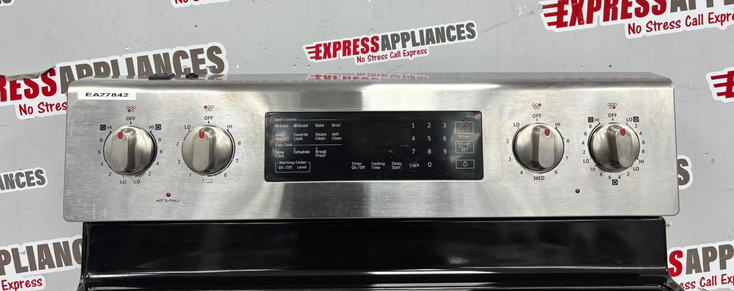 Used Samsung 30” Freestanding Glass Top Stove NE59J7630SS/AC For Sale Used Samsung 30” Freestanding Glass Top Stove NE59J7630SS/AC For Sale