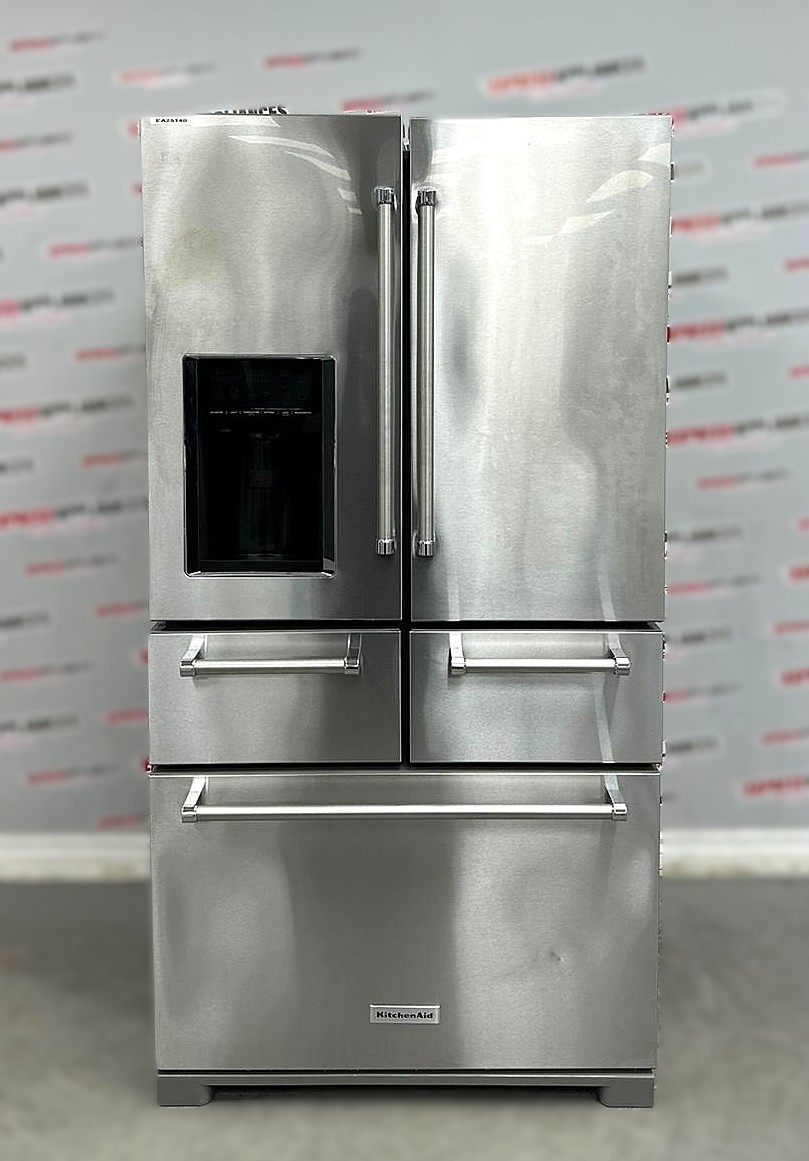 Used KitchenAid 36” French Door Refrigerator KRMF706ESS01 For Sale