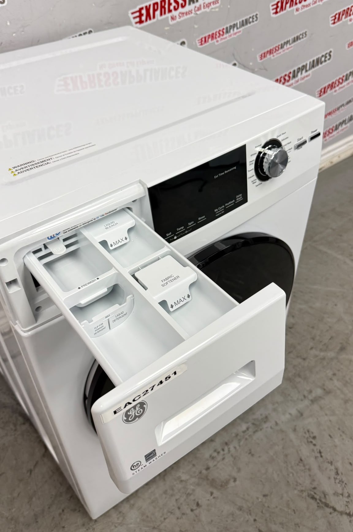 Open Box GE 24” Front Load Washing Machine GFW148SSM1WW For Sale Open Box GE 24” Front Load Washing Machine GFW148SSM1WW For Sale