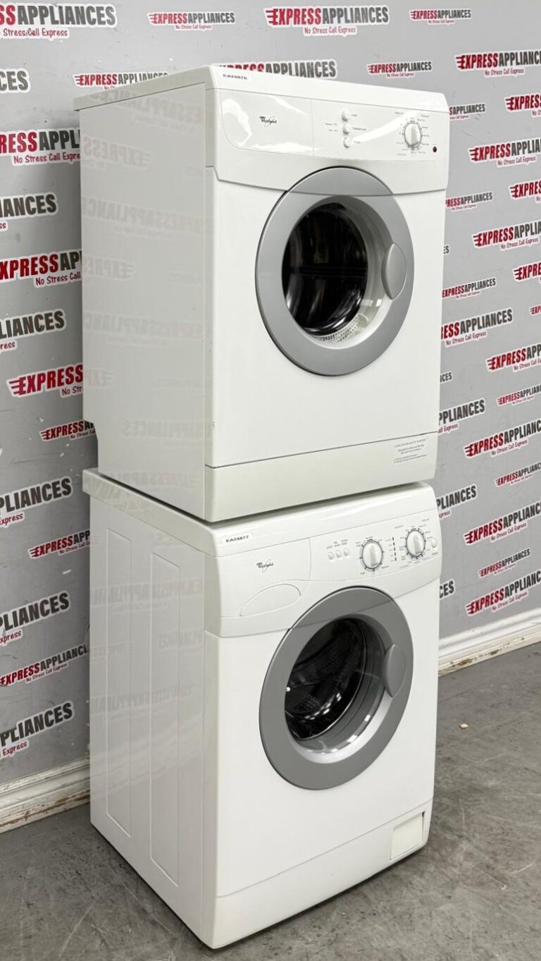 Used Whirlpool 24” Washer and Dryer Stackable Set LHW0050PQ4 YLEW0050PQ ...