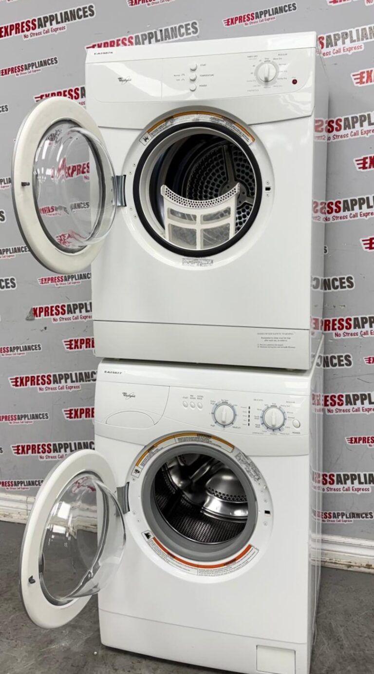 Used Whirlpool 24” Washer and Dryer Stackable Set LHW0050PQ4 YLEW0050PQ ...