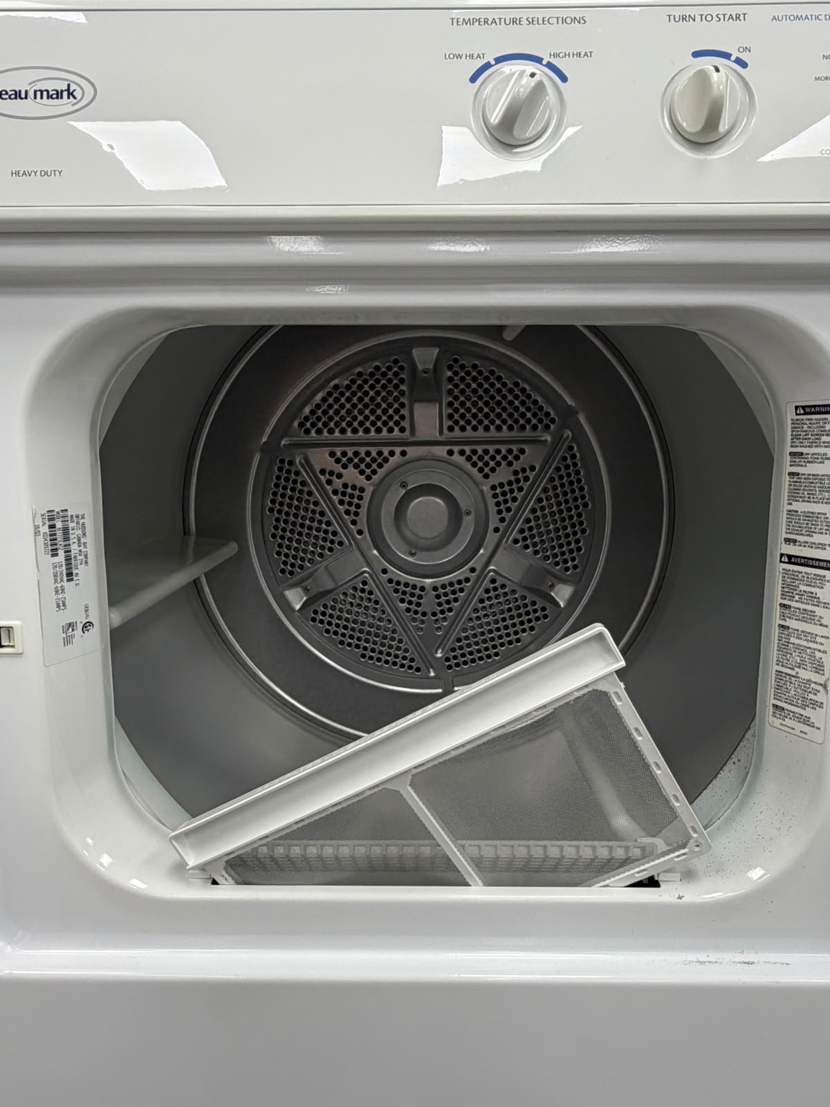 Used Beaumark 27” Electric Stackable Dryer BEF221CAS2 For Sale Used Beaumark 27” Electric Stackable Dryer BEF221CAS2 For Sale