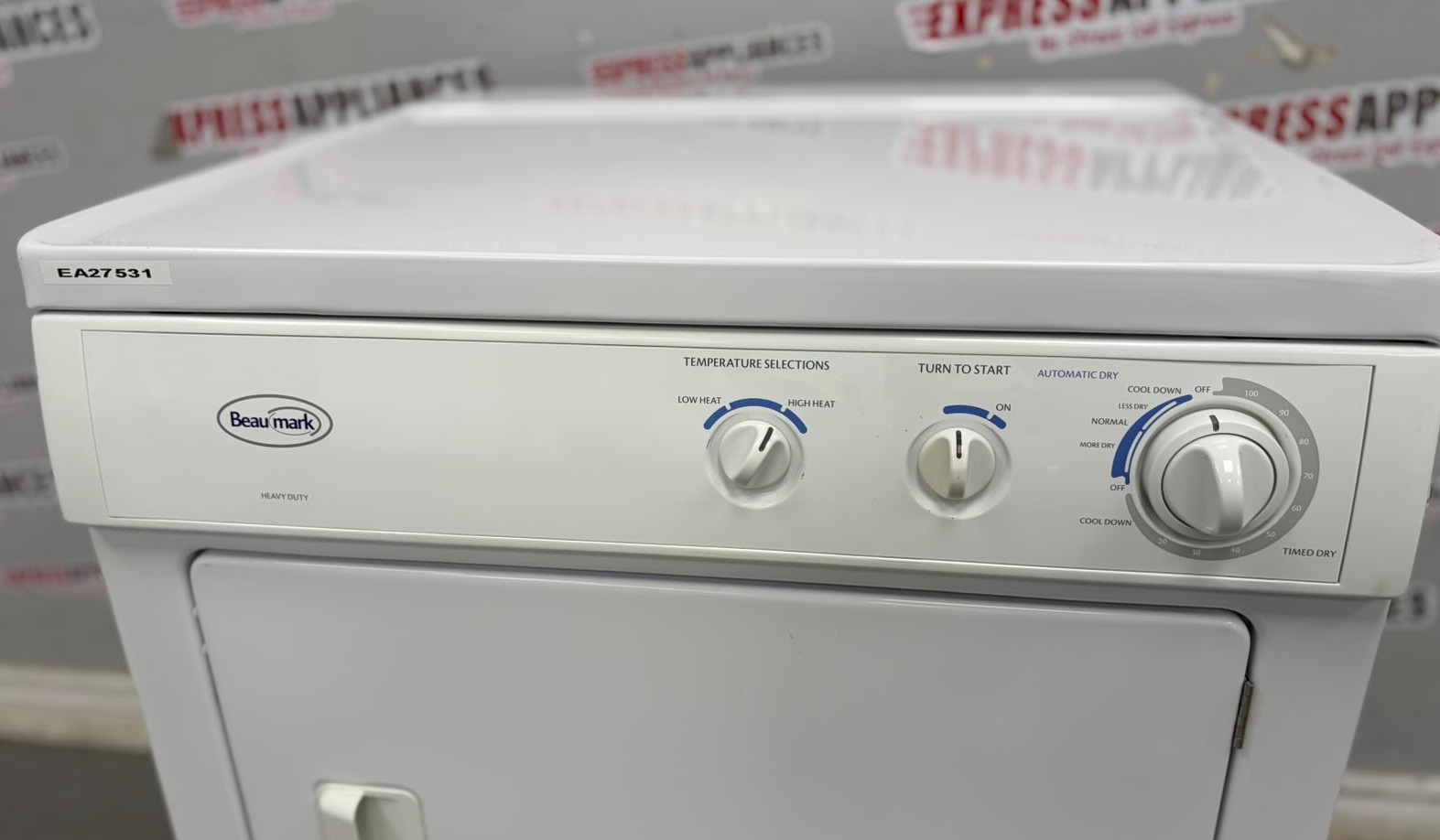 Used Beaumark 27” Electric Stackable Dryer BEF221CAS2 For Sale Used Beaumark 27” Electric Stackable Dryer BEF221CAS2 For Sale