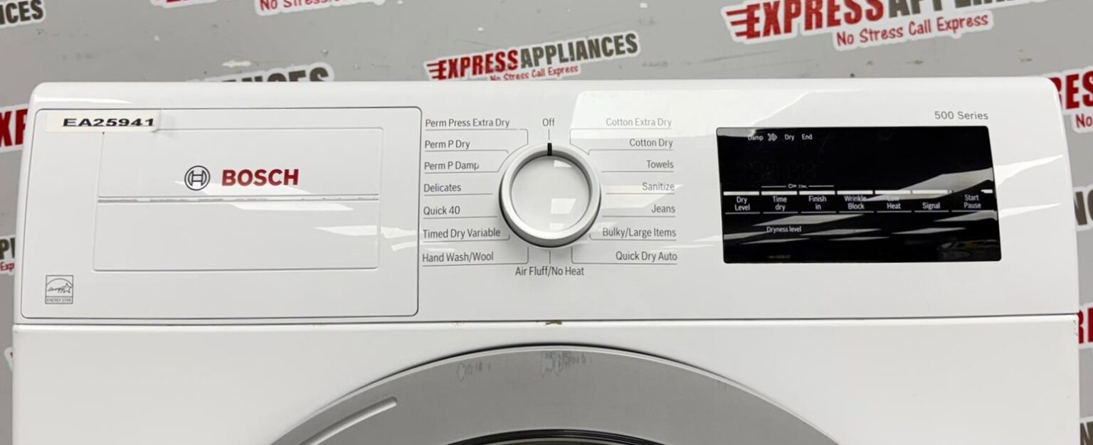 Used Bosch 24” Washer and Dryer Stackable Set WAT28401UC/20 WTG86401UC ...