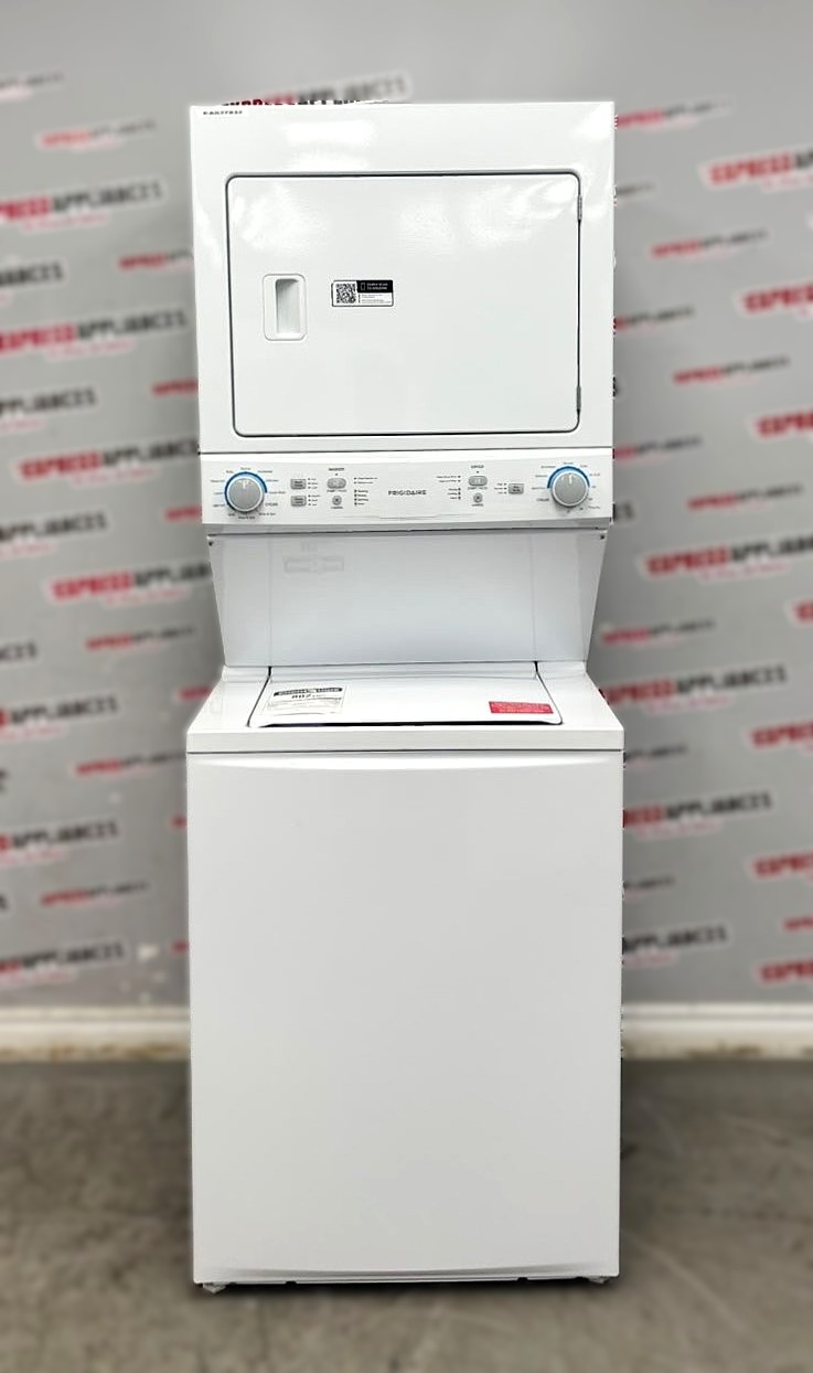 Open Box Frigidaire 27” Laundry Center Washer and Dryer FLCE752CAW4 For Sale Open Box Frigidaire 27” Laundry Center Washer and Dryer FLCE752CAW4 For Sale