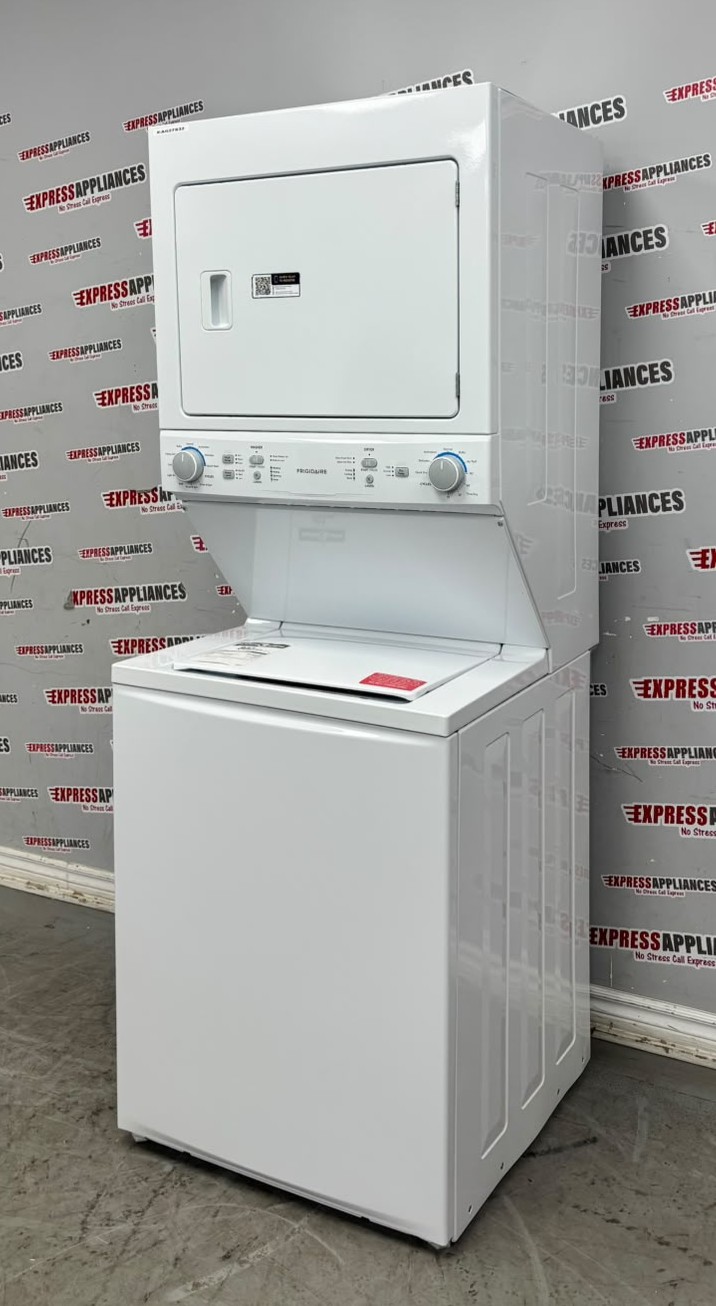 Open Box Frigidaire 27” Laundry Center Washer and Dryer FLCE752CAW4 For Sale Open Box Frigidaire 27” Laundry Center Washer and Dryer FLCE752CAW4 For Sale