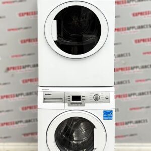 Used Blomberg 24" Front Load Washer and Electric Dryer Stackable Set WM77120NBL01 DV17542 SKU: EA26910 REA26568 For Sale Used Blomberg 24" Front Load Washer and Electric Dryer Stackable Set WM77120NBL01 DV17542 SKU: EA26910 REA26568 For Sale