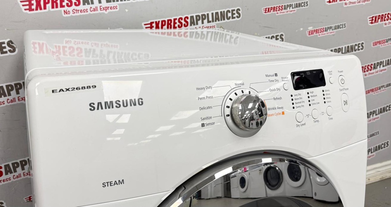 Used Samsung 27” Electric Stackable Dryer DV365ETBGWR/AC For Sale Used Samsung 27” Electric Stackable Dryer DV365ETBGWR/AC For Sale