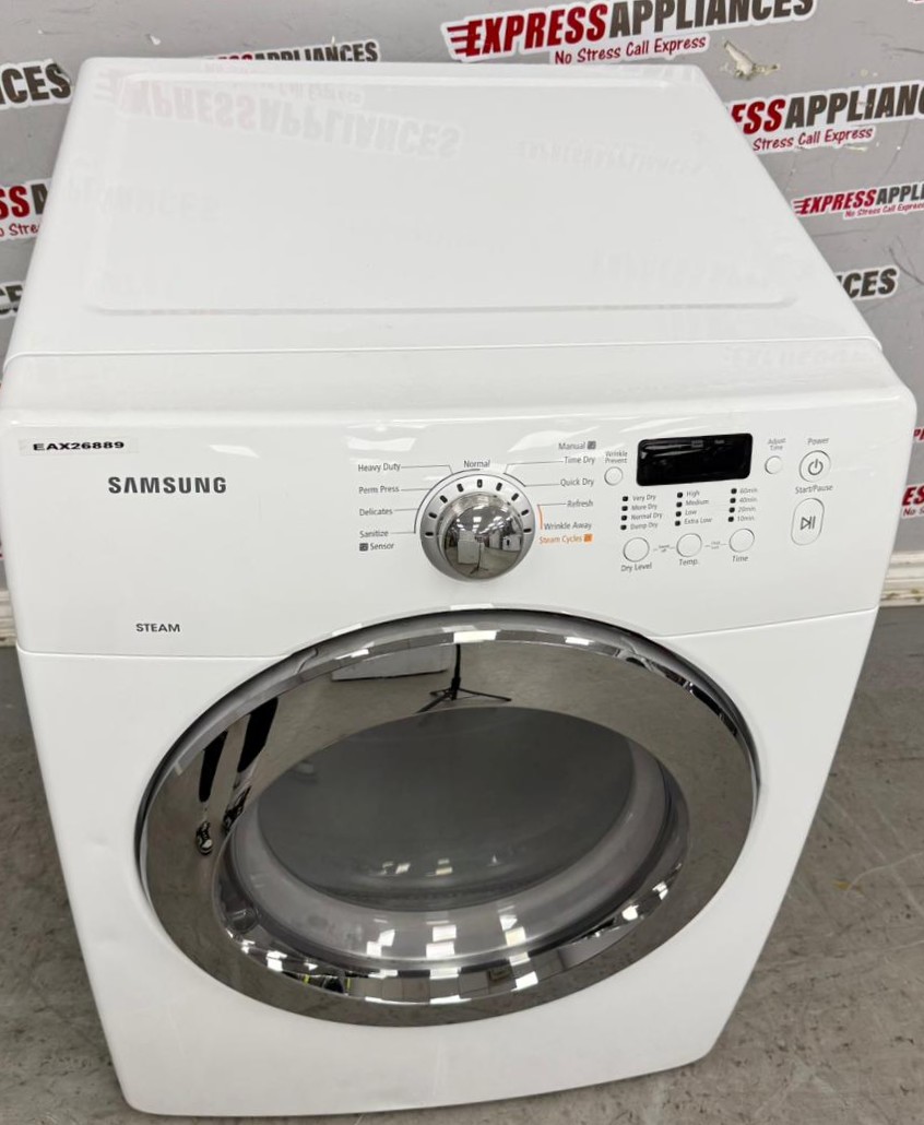 Used Samsung 27” Electric Stackable Dryer DV365ETBGWR/AC For Sale Used Samsung 27” Electric Stackable Dryer DV365ETBGWR/AC For Sale