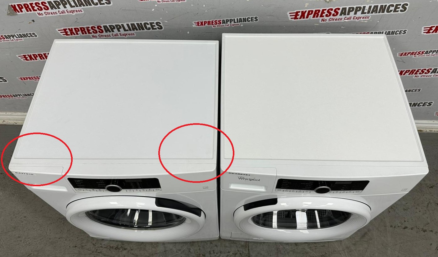 Used Whirlpool 24” Front Load Washer and Ventless Dryer Stackable Set WFW3090JW0 YWHD3090GW0 For Sale Used Whirlpool 24” Front Load Washer and Ventless Dryer Stackable Set WFW3090JW0 YWHD3090GW0 For Sale