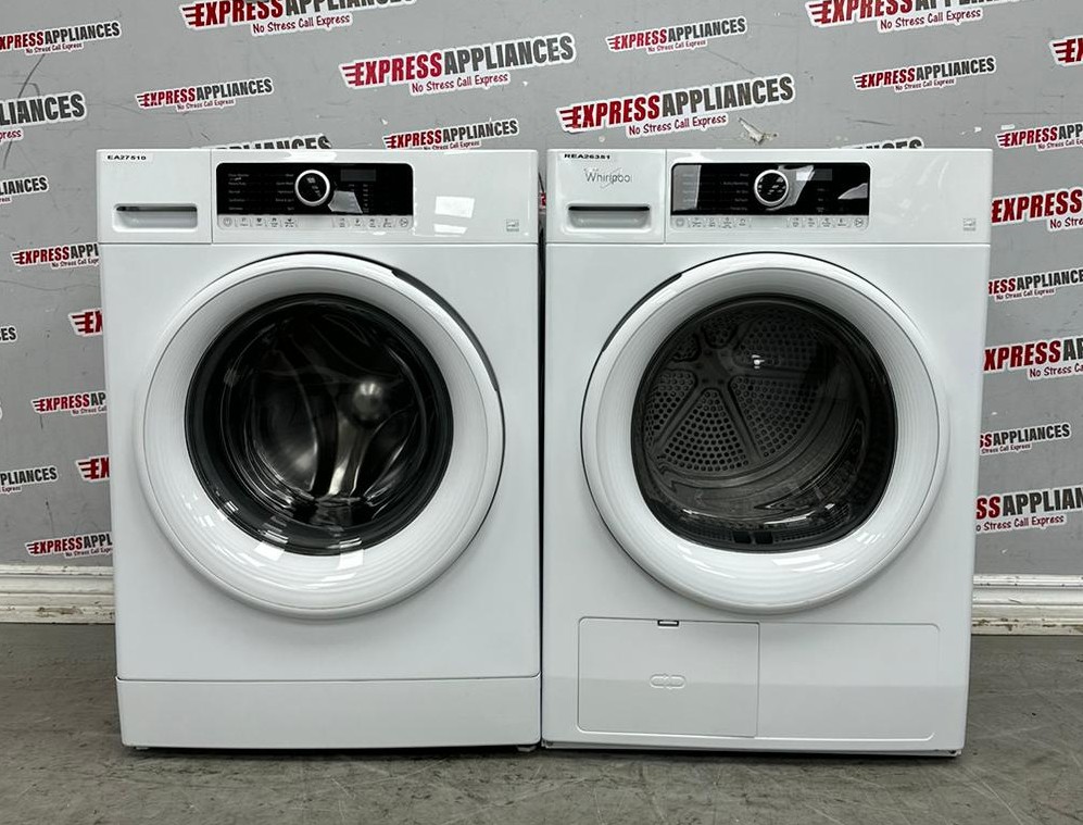Used Whirlpool 24” Front Load Washer and Ventless Dryer Stackable Set WFW3090JW0 YWHD3090GW0 For Sale Used Whirlpool 24” Front Load Washer and Ventless Dryer Stackable Set WFW3090JW0 YWHD3090GW0 For Sale