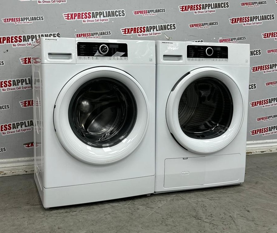 Used Whirlpool 24” Front Load Washer and Ventless Dryer Stackable Set WFW3090JW0 YWHD3090GW0 For Sale Used Whirlpool 24” Front Load Washer and Ventless Dryer Stackable Set WFW3090JW0 YWHD3090GW0 For Sale