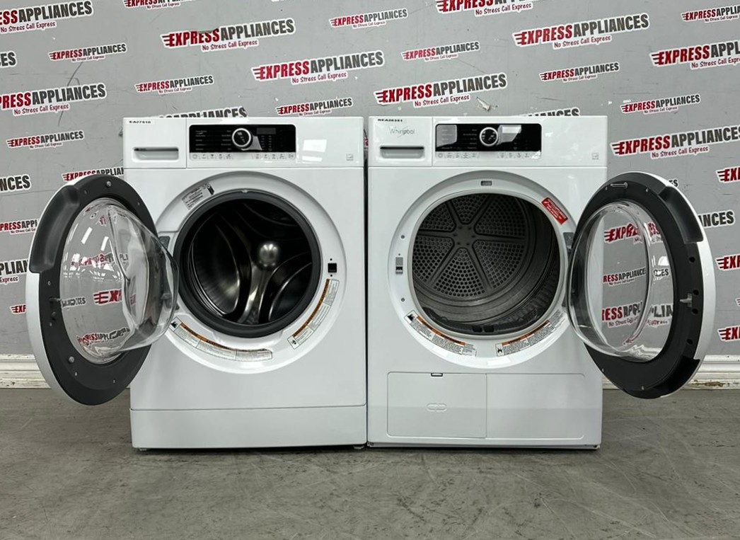 Used Whirlpool 24” Front Load Washer and Ventless Dryer Stackable Set WFW3090JW0 YWHD3090GW0 For Sale Used Whirlpool 24” Front Load Washer and Ventless Dryer Stackable Set WFW3090JW0 YWHD3090GW0 For Sale