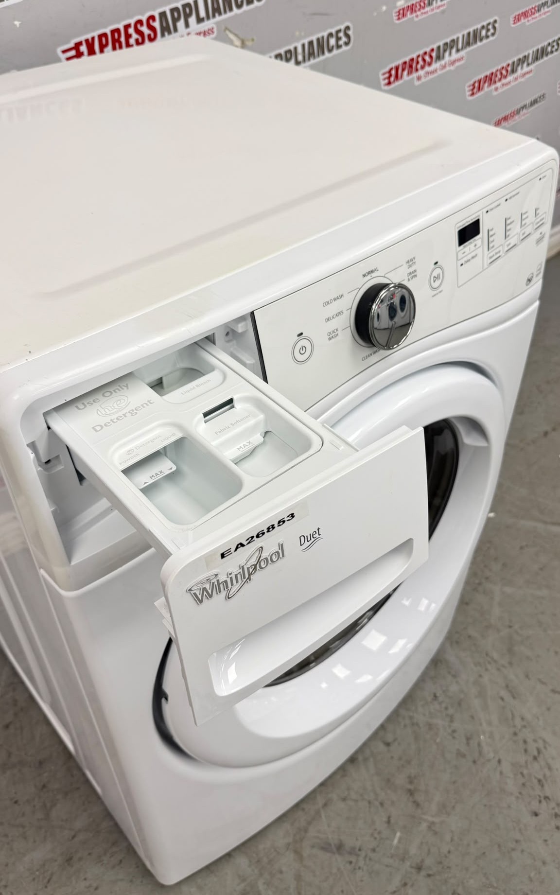 Used Whirlpool 27” Front Load Washing Machine WFW70HEBW For Sale Used Whirlpool 27” Front Load Washing Machine WFW70HEBW For Sale