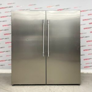 Frigidaire 66” Open Box Up Right Freezer and Used Freezerless Fridge Set FPFU19F8WF4 FPRU19F8WF3 For Sale