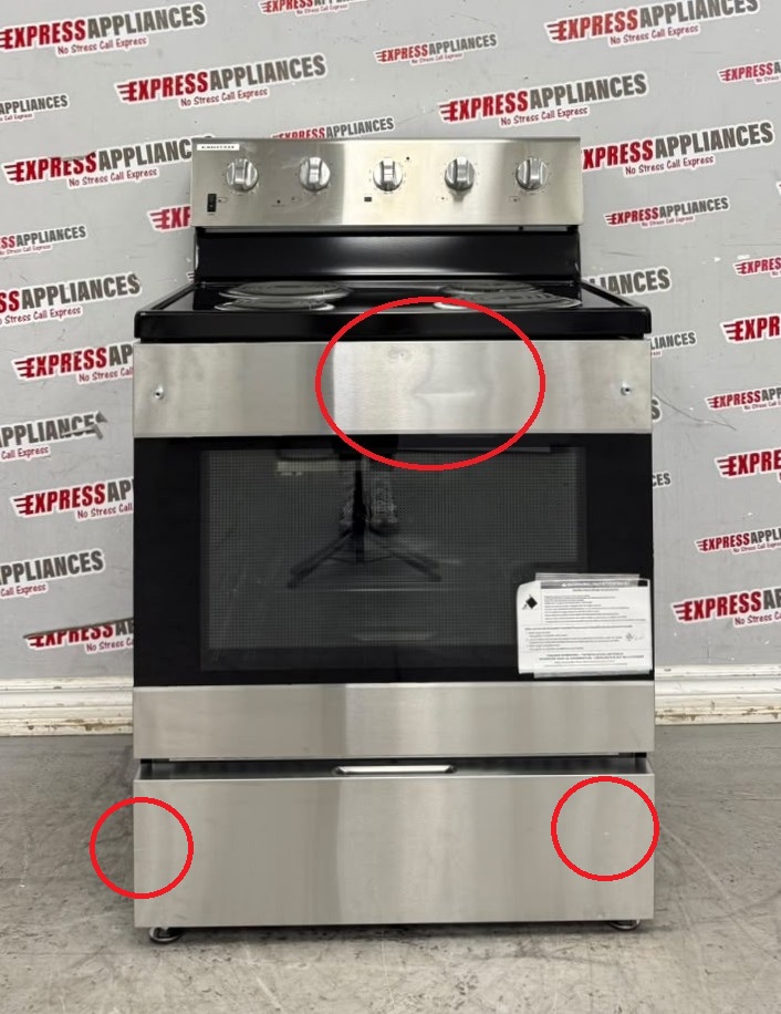 Open Box Element 30” Freestanding Coil Stove EECR34MES-CA For Sale Open Box Element 30” Freestanding Coil Stove EECR34MES-CA For Sale