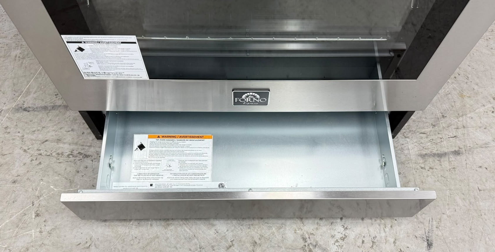 Open Box Forno 30” Slide-In Induction Stove For Sale Open Box Forno 30” Slide-In Induction Stove For Sale