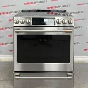 Used GE Cafe 30” Slide-In Glass Top Stove SKU: EA27076 For Sale Used GE Cafe 30” Slide-In Glass Top Stove SKU: EA27076 For Sale
