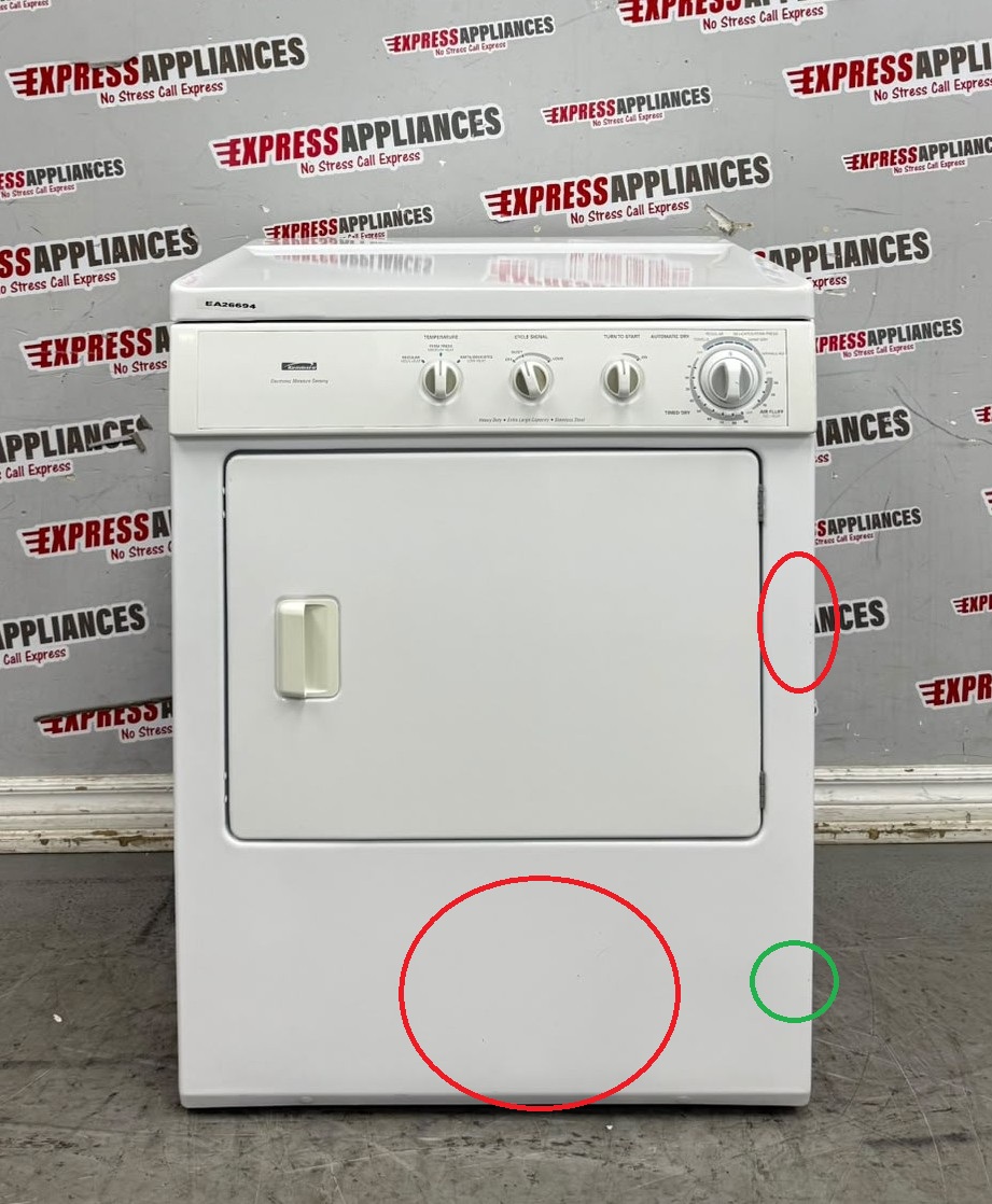 Used Kenmore 27” Electric Stackable Dryer 970-C82162-10 For Sale Used Kenmore 27” Electric Stackable Dryer 970-C82162-10 For Sale