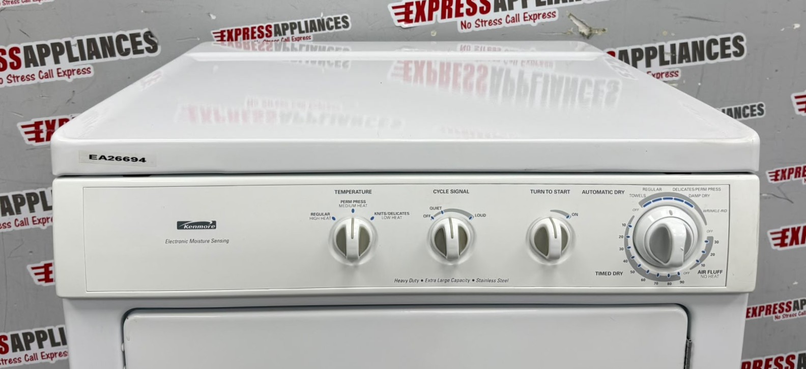 Used Kenmore 27” Electric Stackable Dryer 970-C82162-10 For Sale Used Kenmore 27” Electric Stackable Dryer 970-C82162-10 For Sale