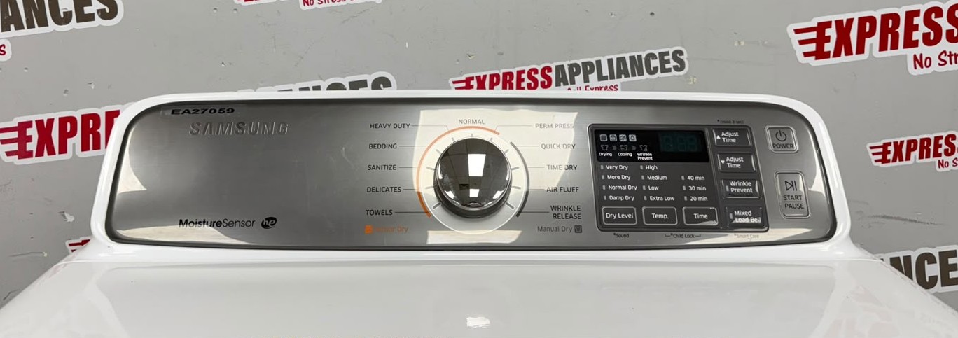 Used Samsung 27” Electric Dryer DV45H7200EW/AC For Sale Used Samsung 27” Electric Dryer DV45H7200EW/AC For Sale
