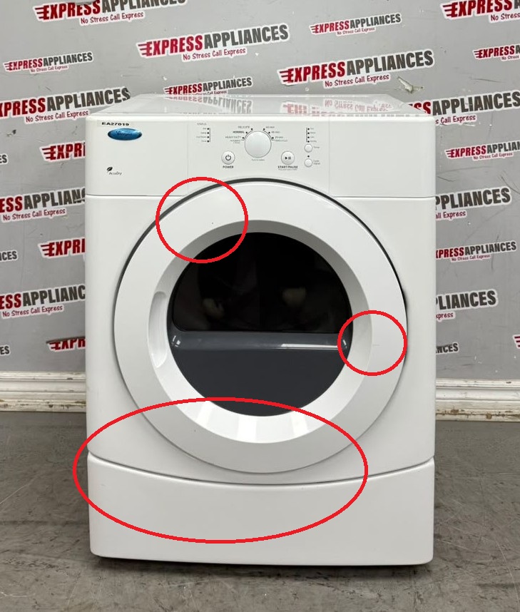 Used Whirlpool 27” Electric Stackable Dryer YWED9050XW2 For Sale Used Whirlpool 27” Electric Stackable Dryer YWED9050XW2 For Sale