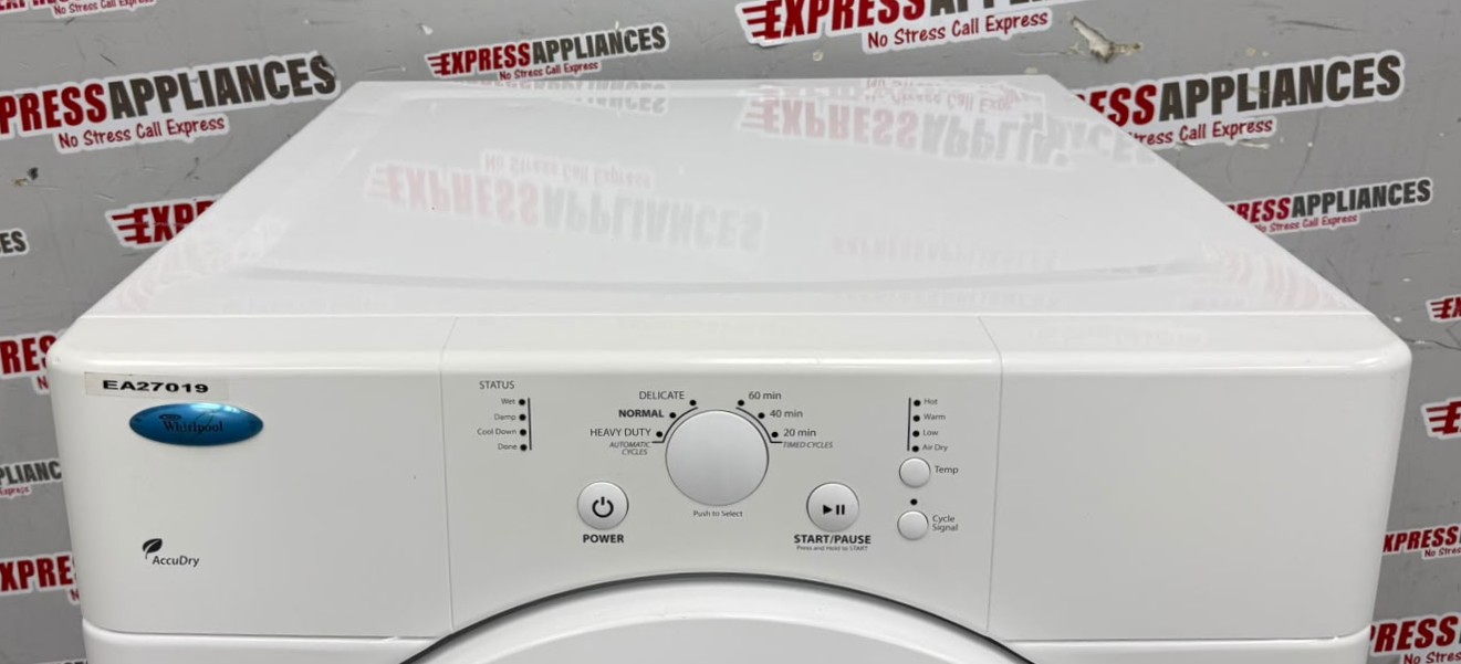 Used Whirlpool 27” Electric Stackable Dryer YWED9050XW2 For Sale Used Whirlpool 27” Electric Stackable Dryer YWED9050XW2 For Sale