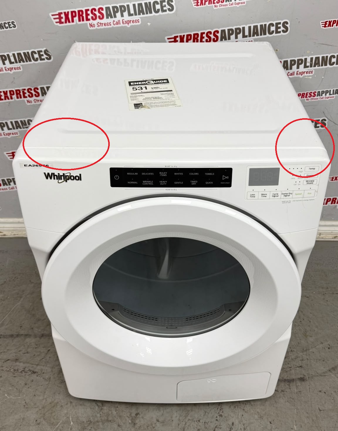 Used Whirlpool 27” Electric Ventless Dryer YWHD560CHW1 For Sale Used Whirlpool 27” Electric Ventless Dryer YWHD560CHW1 For Sale