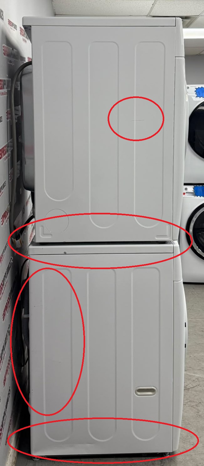 LG 27” Used Front Load Washer and Open Box Electric Dryer Stackable Set WM3400CW DLE3400W For Sale LG 27” Used Front Load Washer and Open Box Electric Dryer Stackable Set WM3400CW DLE3400W For Sale