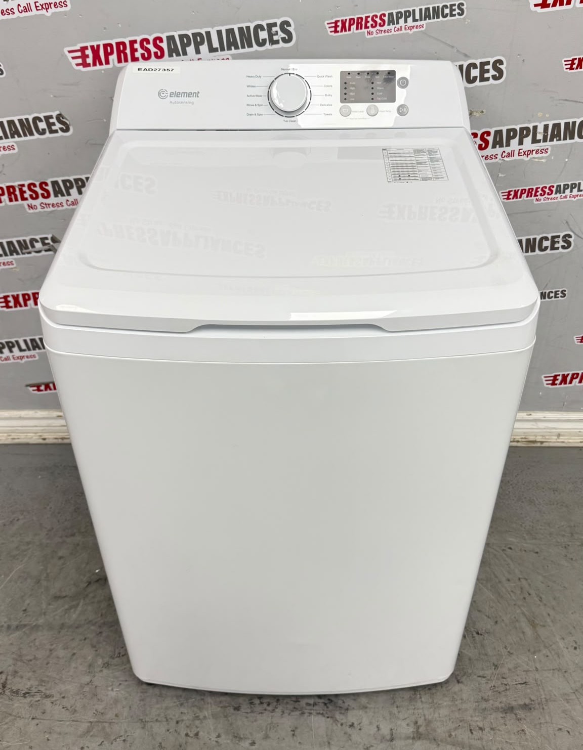 Open Box Element 27” Top Load Washing Machine ENTW4525EW-CA SKU: EAD27357 For Sale Open Box Element 27” Top Load Washing Machine ENTW4525EW-CA SKU: EAD27357 For Sale