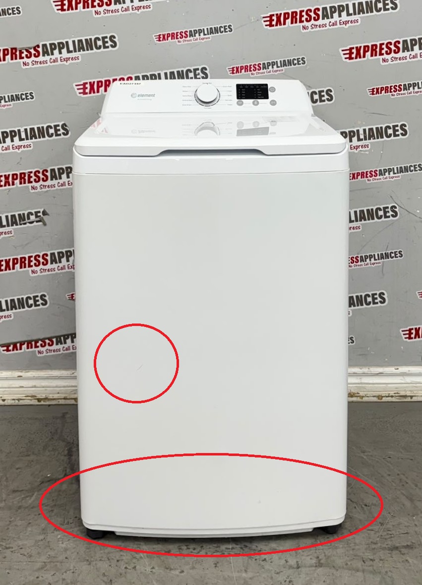 Open Box Element 27” Top Load Washing Machine ENTW4525EW-CA SKU: EAD27357 For Sale Open Box Element 27” Top Load Washing Machine ENTW4525EW-CA SKU: EAD27357 For Sale