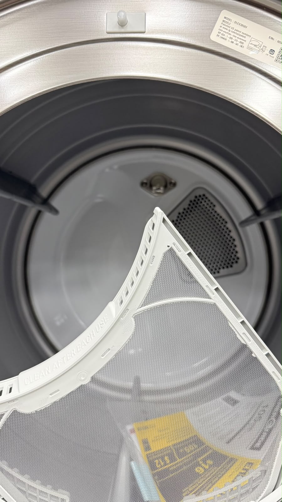 Open Box LG 27” Front Load Washer and Electric Dryer Stackable Set WM3850HVA DLEX3850V For Sale Open Box LG 27” Front Load Washer and Electric Dryer Stackable Set WM3850HVA DLEX3850V For Sale