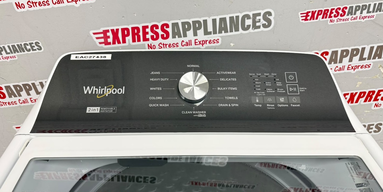Open Box Whirlpool 27” Top Load Washing Machine WTW5057LW0 For Sale Open Box Whirlpool 27” Top Load Washing Machine WTW5057LW0 For Sale