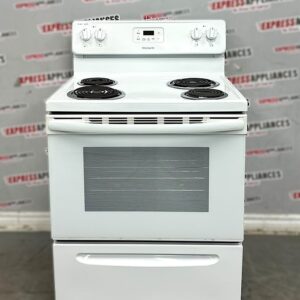 Used Frigidaire 30” Freestanding Coil Stove CFEF3011TWA For Sale