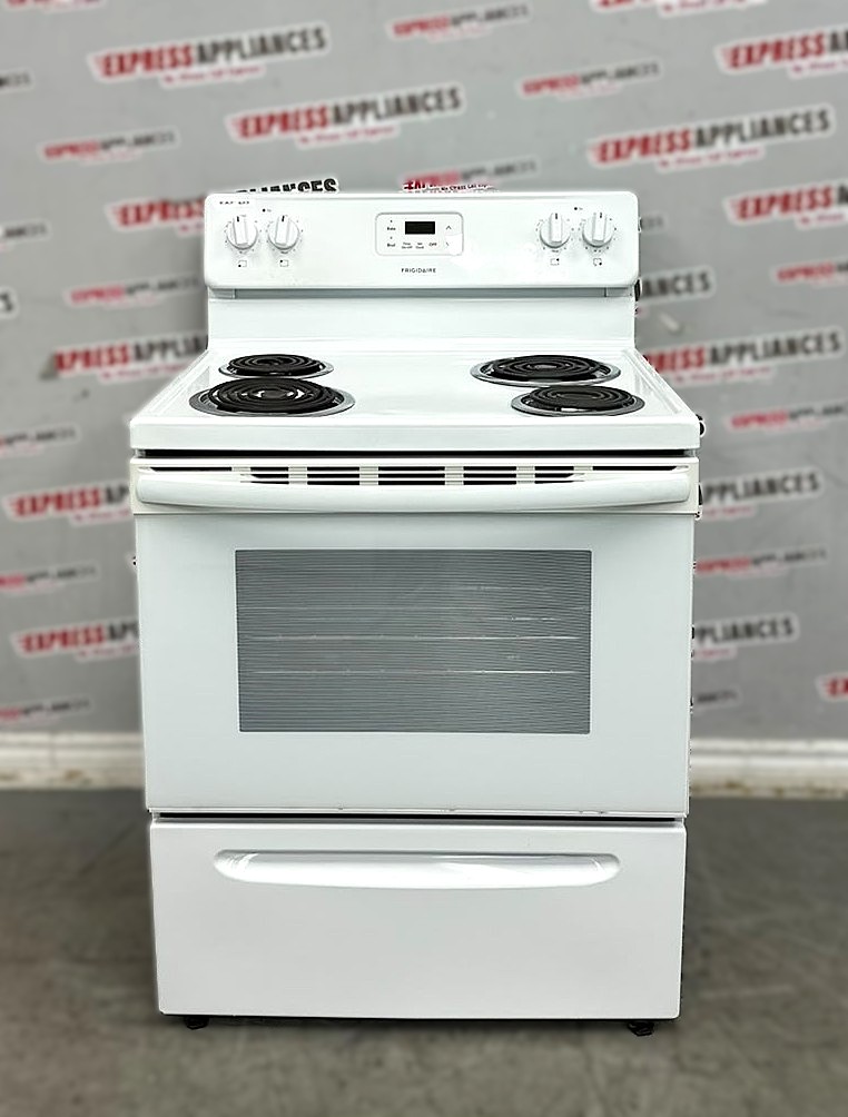 Used Frigidaire 30” Freestanding Coil Stove CFEF3011TWA For Sale Used Frigidaire 30” Freestanding Coil Stove CFEF3011TWA For Sale