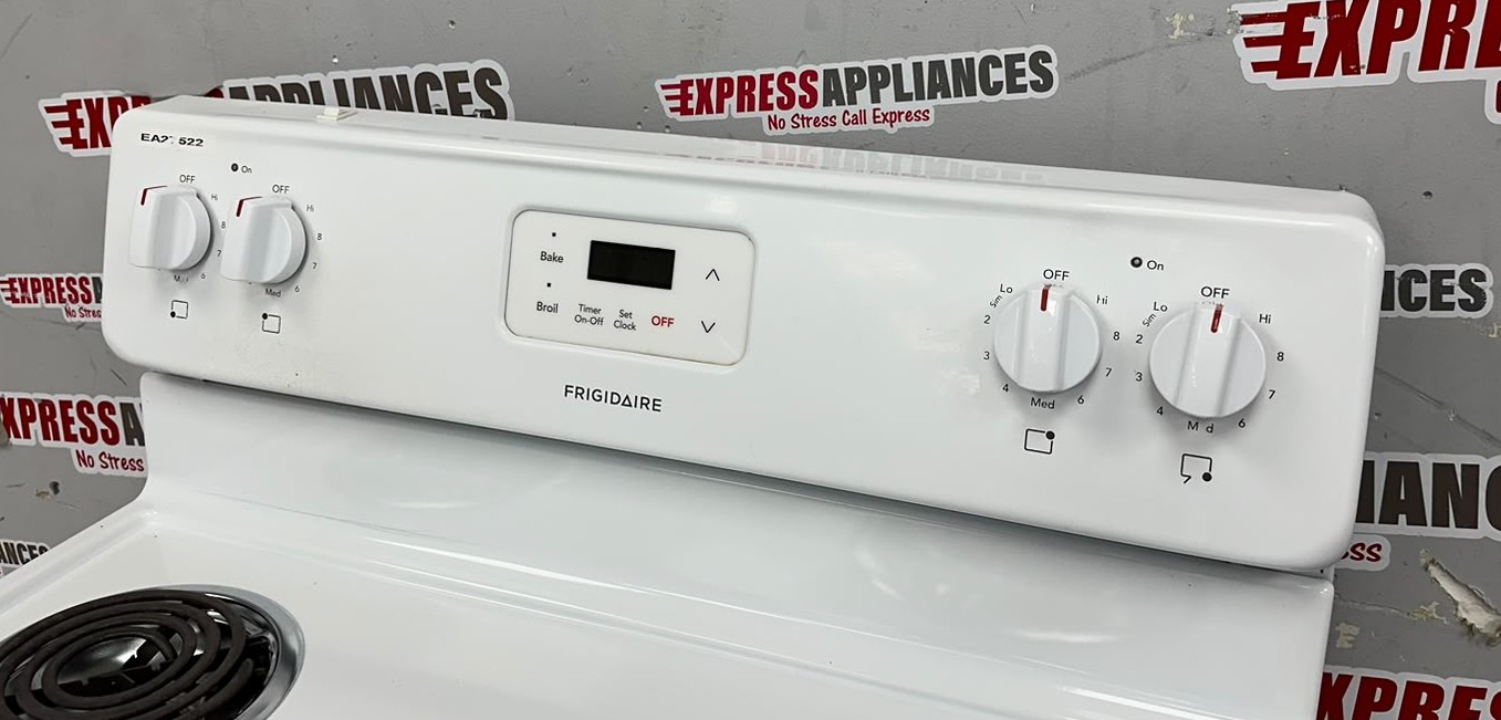 Used Frigidaire 30” Freestanding Coil Stove CFEF3011TWA For Sale Used Frigidaire 30” Freestanding Coil Stove CFEF3011TWA For Sale