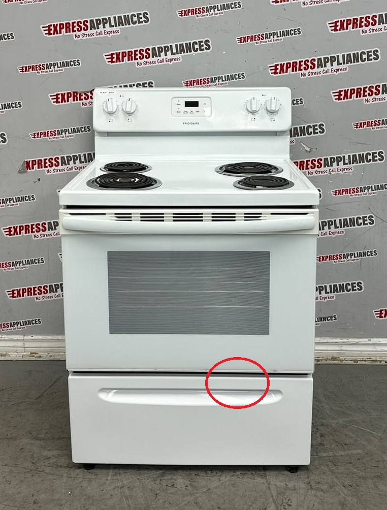 Used Frigidaire 30” Freestanding Coil Stove CFEF3011TWA For Sale Used Frigidaire 30” Freestanding Coil Stove CFEF3011TWA For Sale